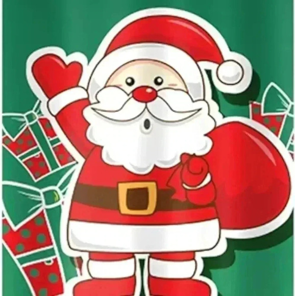 CHRISTMAS‎ Happy Holidays SANTA Door Banner Reusable Washable 84in NEW - Picture 3 of 5